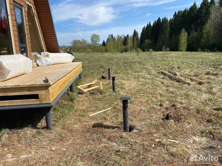 Свайно винтовой фундамент под ключ