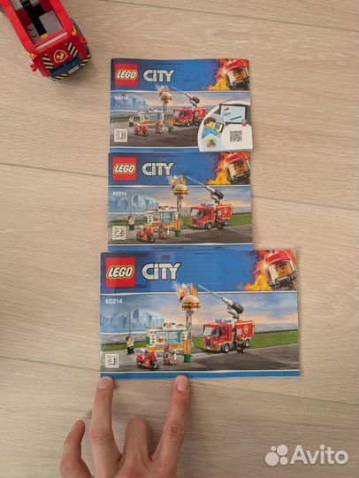 Конструктор Lego 60214 City Пожар в бургер-кафе