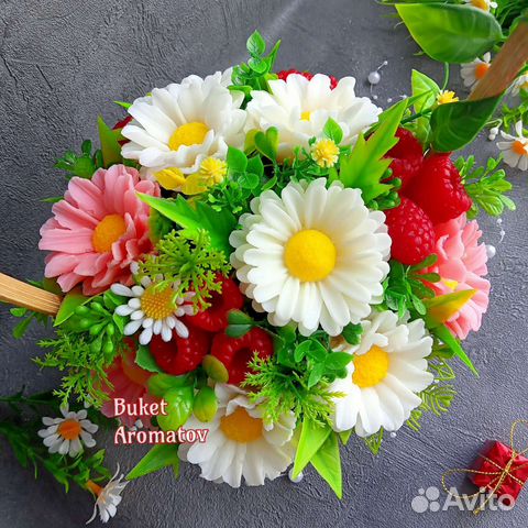 Букеты с ромашками, букет из мыла