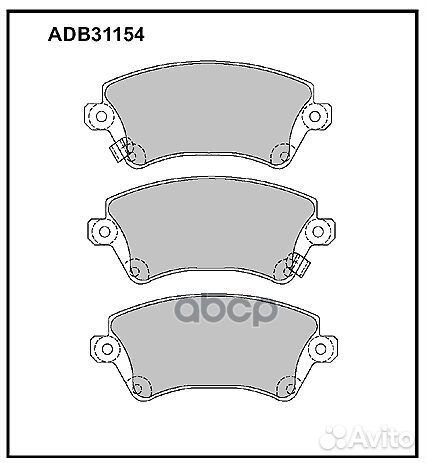 Колодки тормозные дисковые перед ADB31154 A