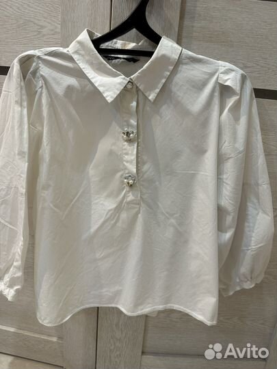 Белая блузка zara