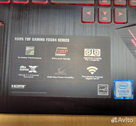 Asus TUF I5 8300 8 Ядерный GTX 1050 TI -4GB IPS FH