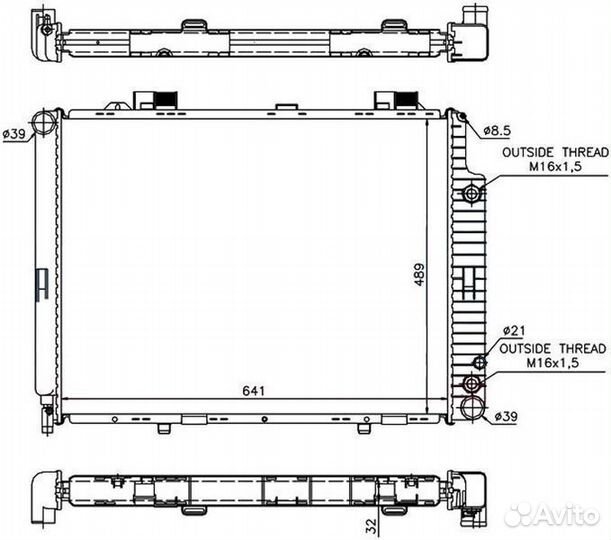 Mercedes E-class W 210 радиатор охлаждения новый