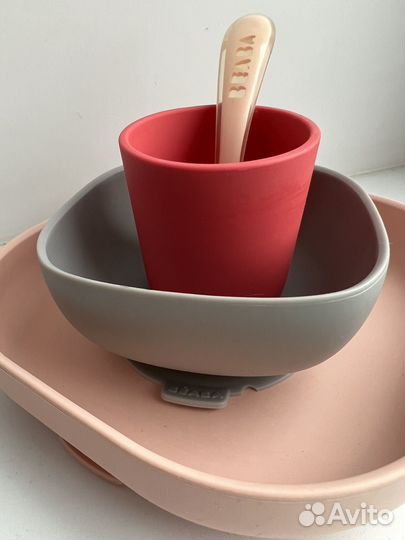 Набор силиконовой детской посуды beaba, Pigeon