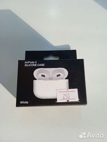 Силиконовый чехол для AirPods3 белый