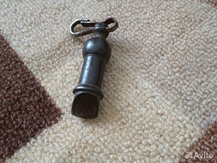 Старинный свисток из латуни 18 век