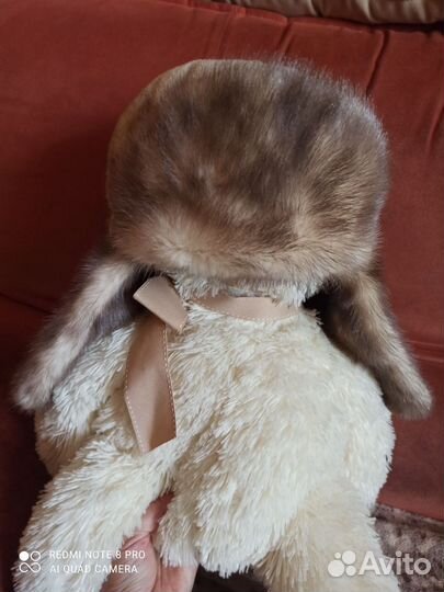 Шапка ушанка норковая женская