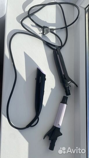 Выпрямитель и щипцы для завивки Philips 2в1