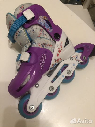 Роликовые коньки р-р 31-34 для девочки раздвижные