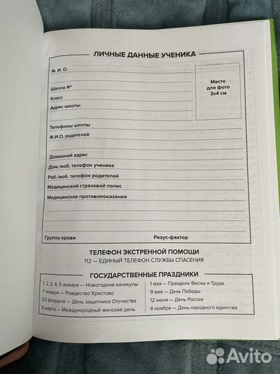 Дневник школьный