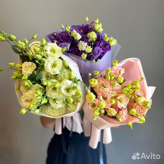 Свежие Эустомы в Букетах. Доставка