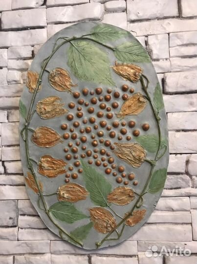 Панно на стену. Ботанический барельеф