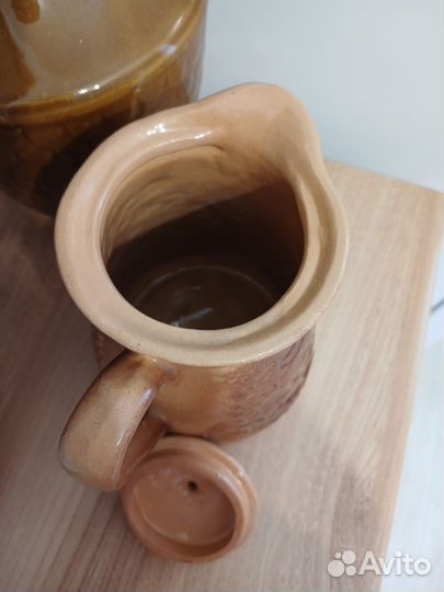 Глиняный кувшин с крышкой СССР
