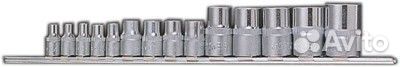 Набор головок Е-профиль Е4-Е24, 1/4,3/8,1/2 14п
