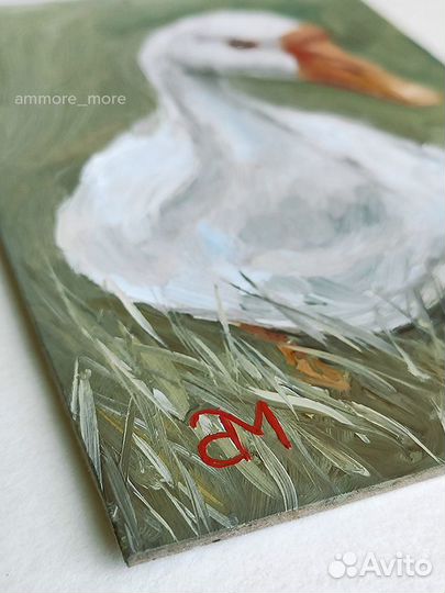 Картина маслом «Этюд с Белым Гусем»