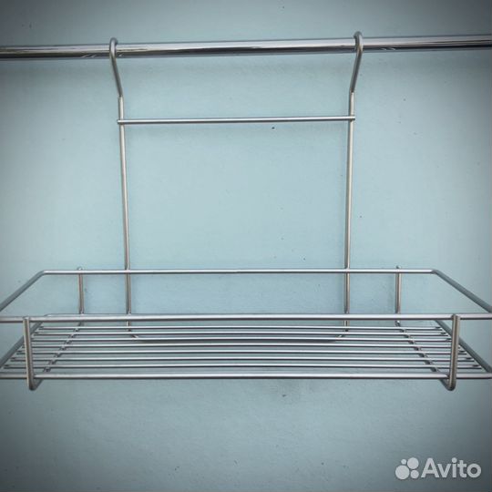 Полки для рейлинга матовый никель Италия