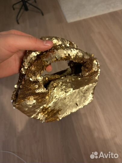 Сумка mango золотистая