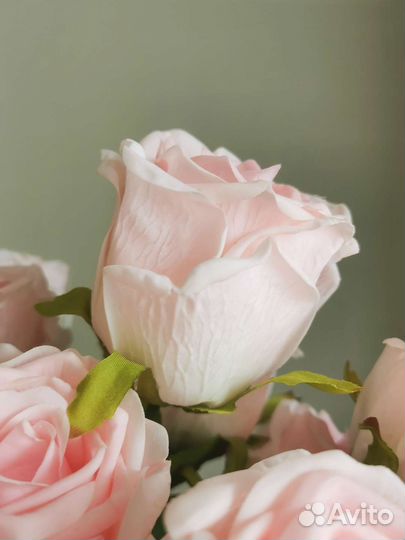 Розы искусственные цветы силикон высокие