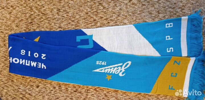 Шарф Зенит чемпион России сезон 2018-2019