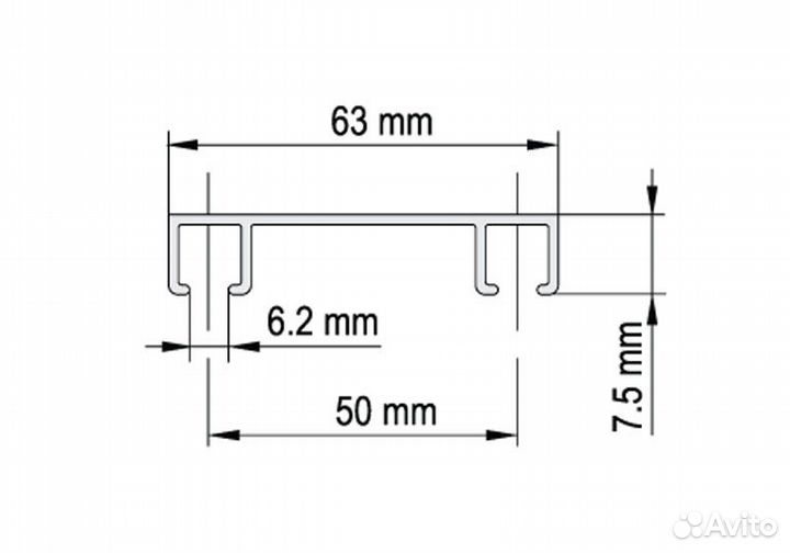 Карниз потолочный, алюминиевый 3 метра