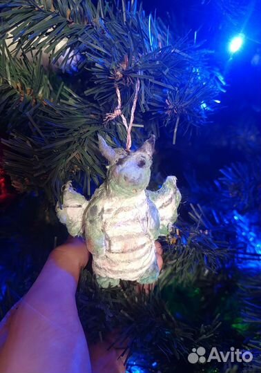 Ватная елочная игрушка Дракон