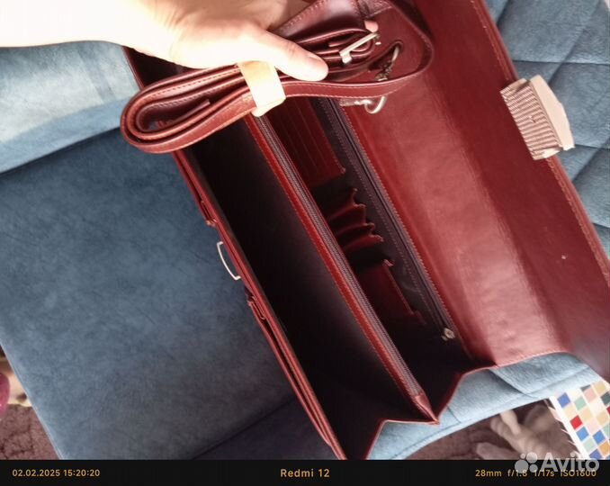 Мужской кожаный портфель новый