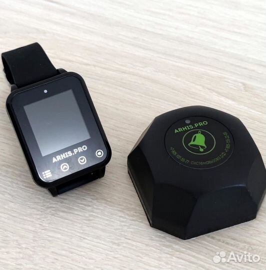 Кнопка вызова официанта модель Бургер и часы Элит