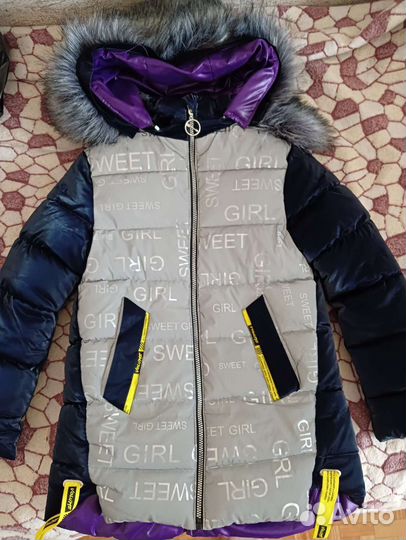 Парка зимняя для девочки 116 122