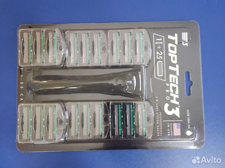Кассеты сменные для бритвы Toptech 24шт
