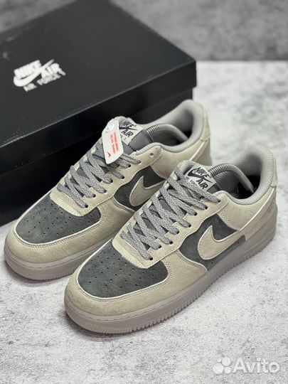 Кроссовки Nike Air Force 1 Grey Pavy (Арт.36741)