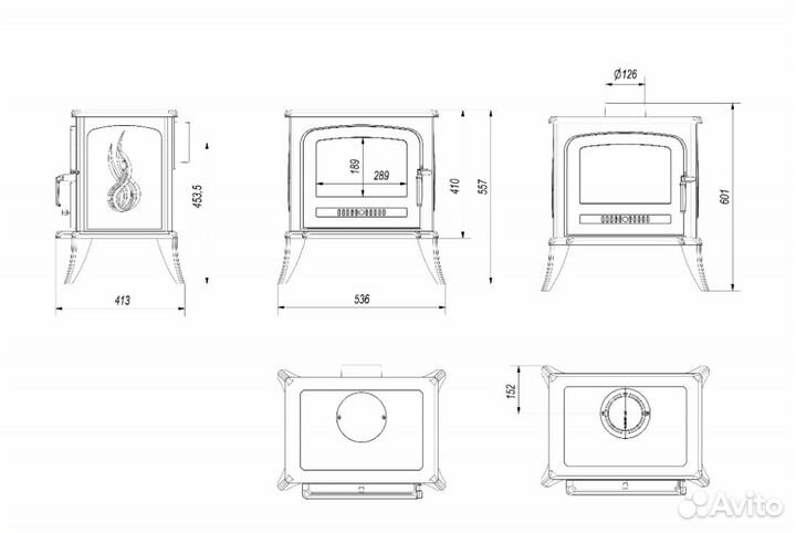 Печь-камин Kratki koza/K7