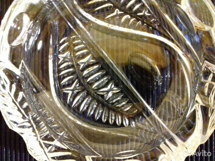Пепельница. хрусталь. bohemia. чехословакия