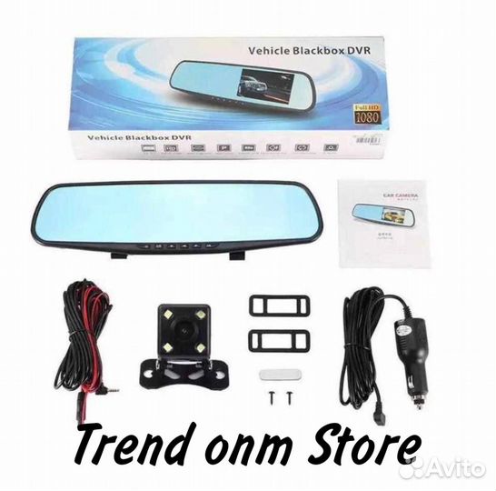 Зеркало регистратор с камерой заднего вида