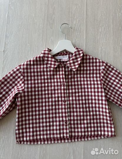 Рубашка zara. рубашка в клетку zara