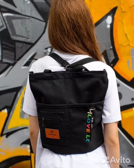 Сумка шопер- рюкзак 2в1 подростковая