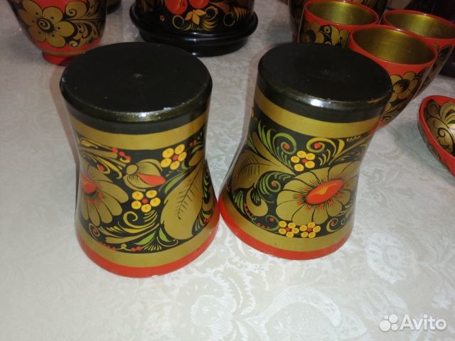 Деревянные стаканы Хохлома