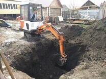 Как экскаватором выкопать яму под канализацию
