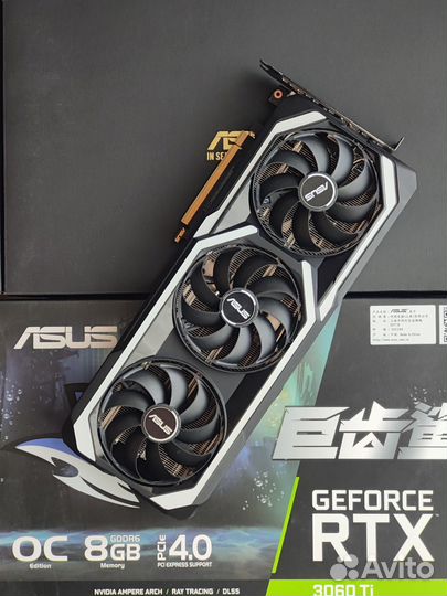 Видеокарта Asus ATS RTX 3060 TI 8 GB gaming