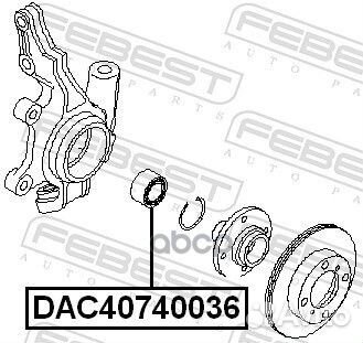 Подшипник ступ.nissan almera 00- пер. DAC407400