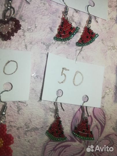 Серьги из бисера