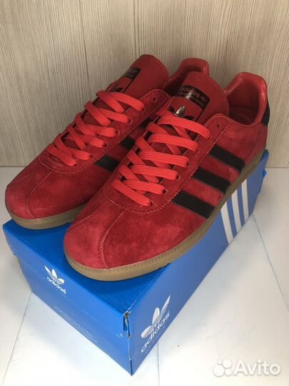 Adidas bermuda red black мужские 41-46 замшевые