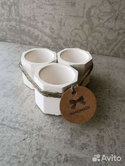 Кашпо подсвечники из гипса