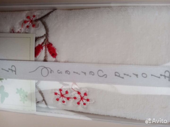 Полотенце Турция подарочное с вышивкой 80*40