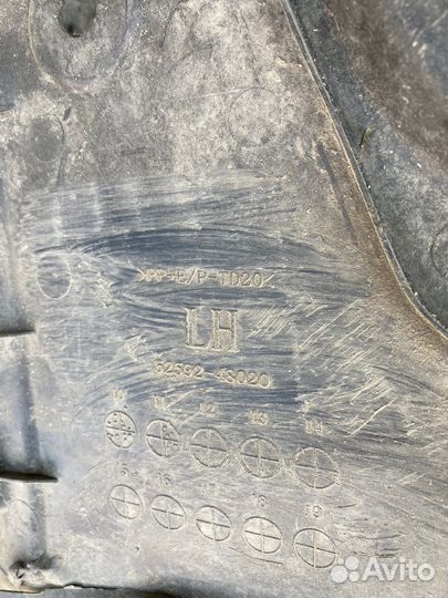 Пыльник заднего бампера Toyota Highlander 2