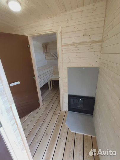 Баня Лофт 5х2.5 три отделения с перголой под ключ