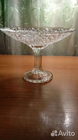 Ваза на ножке стекло СССР