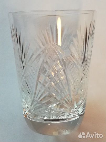 Стаканы конусообразные, резной хрусталь, СССР