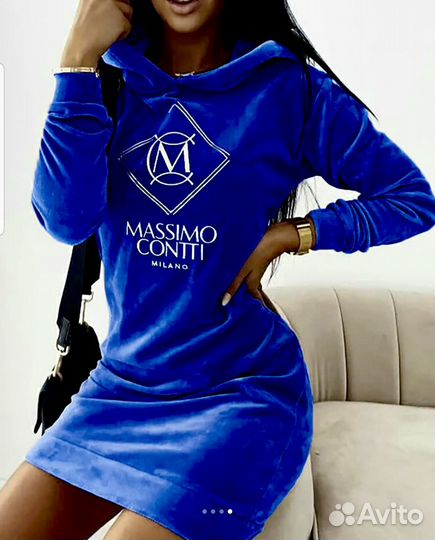 Платье туника бархатное