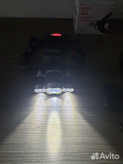 Фонарь налобный аккумуляторный светодиодный мощный