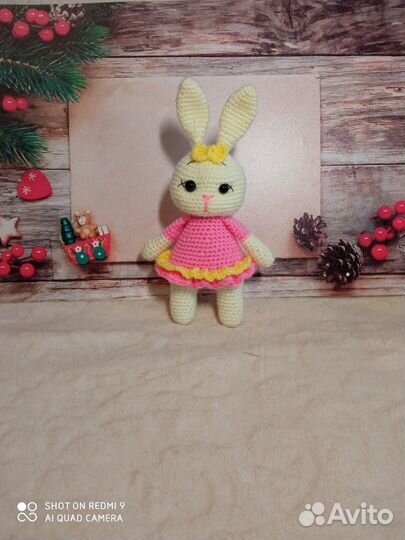 Зайчик мягкая игрушка амигуруми